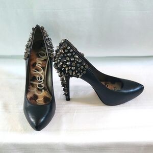 Sam Edelman Roza Studded Leather Platform Heel